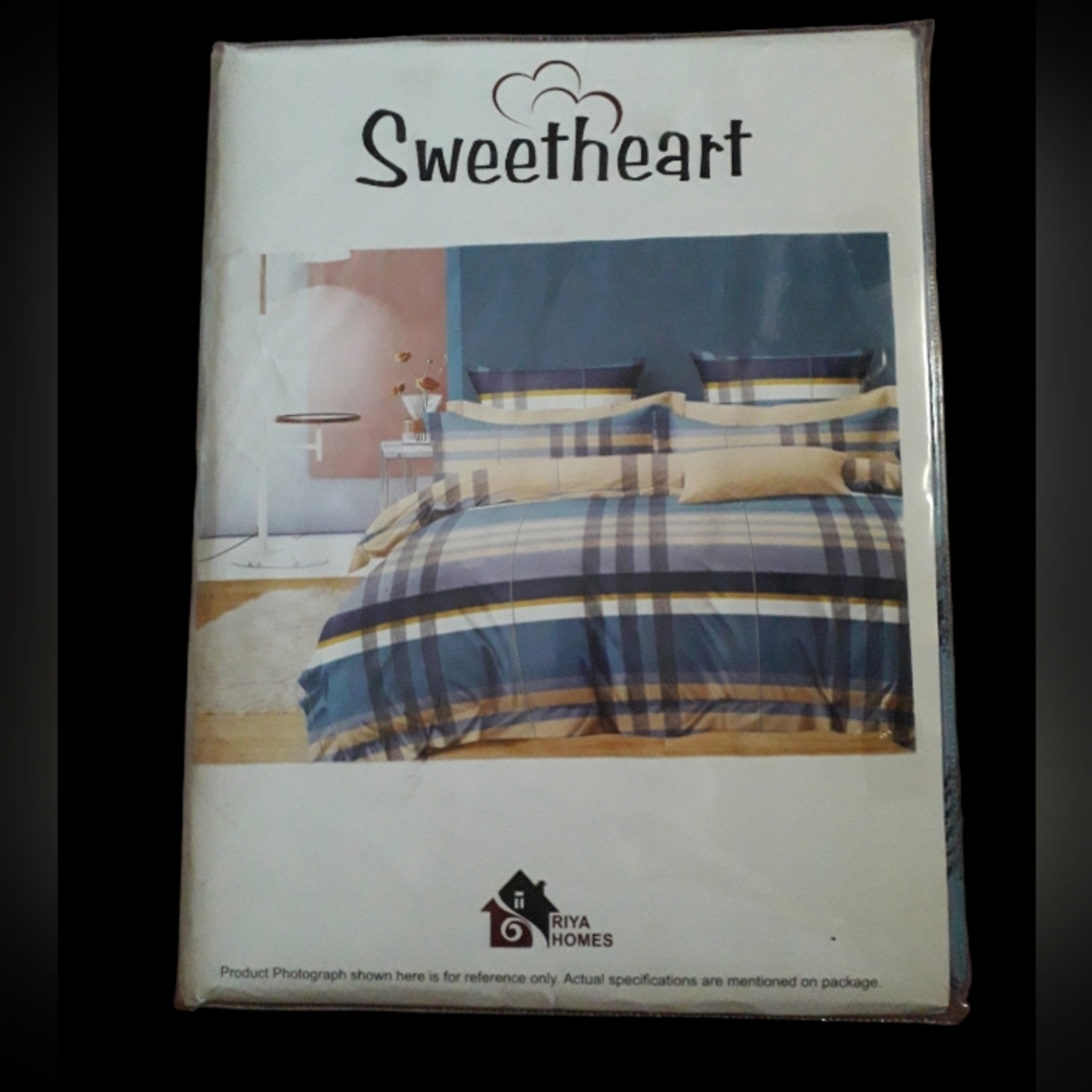 Chekered polycotten bedsheet - Picture 1 of 3